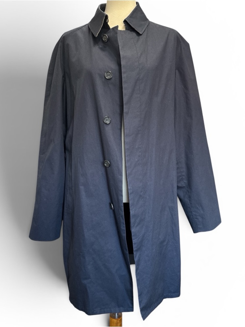 Burberry Dark Navy Single-Breasted Trench Coat #615